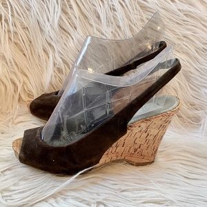 MIA 'Lourdes' Suede Wedge Sandals Sz 7